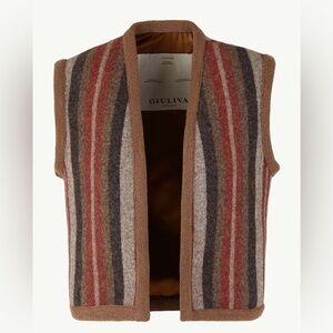 Giuliva Heritage Liaison Vest in Wool Striped